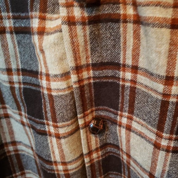 Pendleton Brown Plaid Coat 3 Pockets Wool - Picture 5 of 7